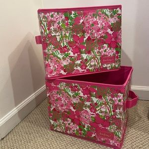 RARE Lilly Pulitzer storage boxes in Beach Rose